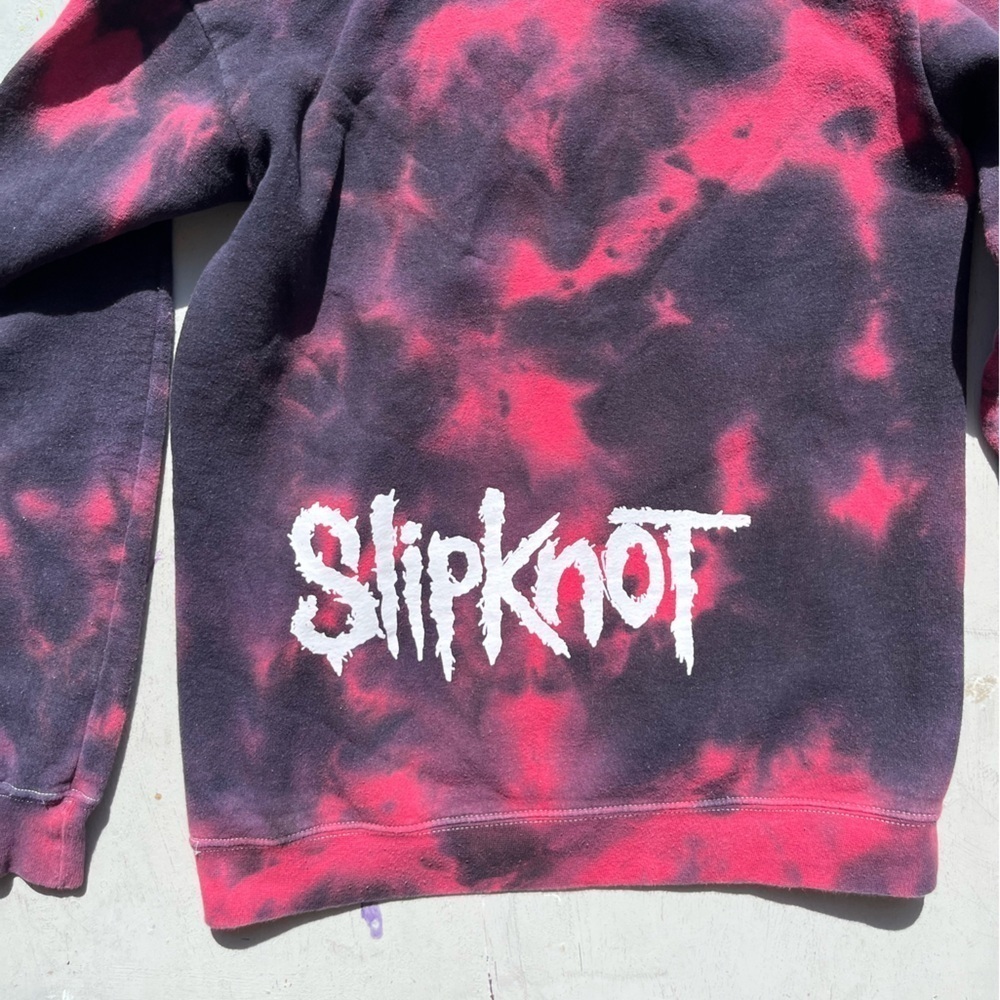 Men's Slipknot Hoodie Multicolor Spell-Out S Y2K Screamo Nu Metal 90s Iowa Mask - Picture 11 of 15